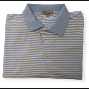 Peter Millar Men XL Striped Summer Comfort Shirt